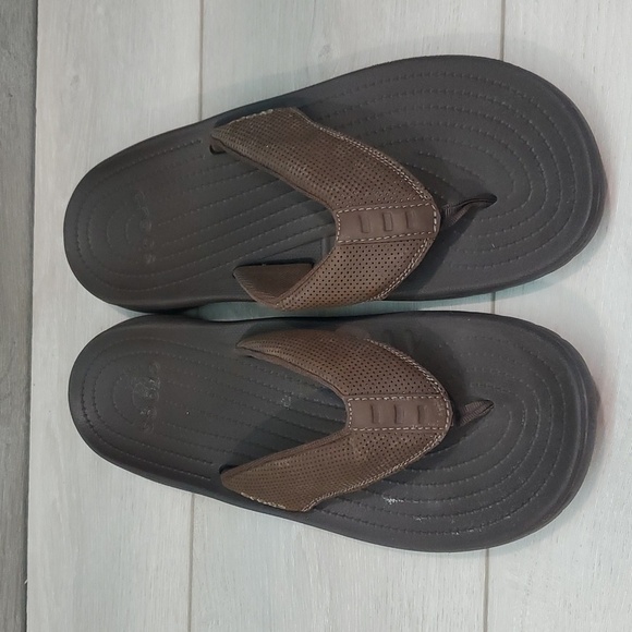 Crocs Mens Comfort Outdoor Rubber Thong Sandals Flats shoes sz 12 - Picture 4 of 10